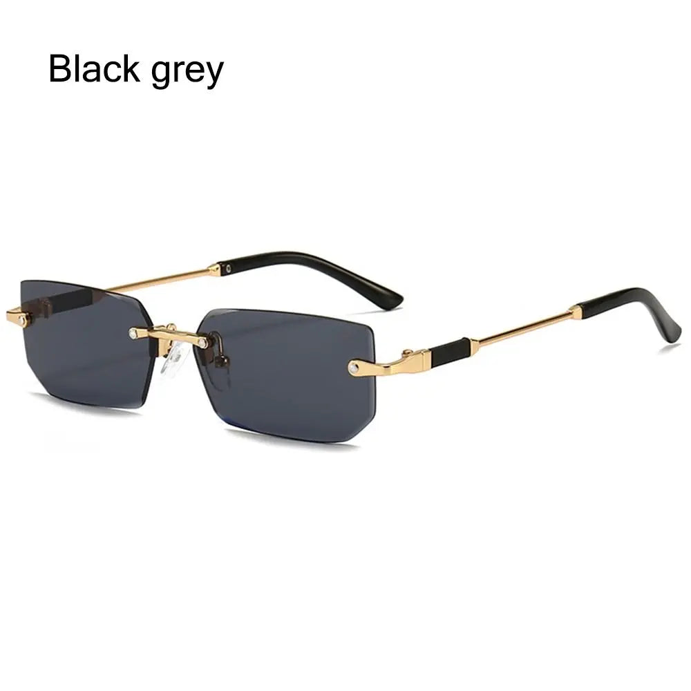 Fashionable UV400 Rimless Rectangle Sunglasses - Y2K Frameless Shades for Everyone!