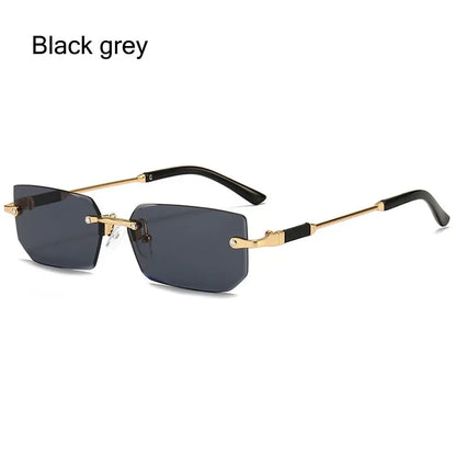 Fashionable UV400 Rimless Rectangle Sunglasses - Y2K Frameless Shades for Everyone!