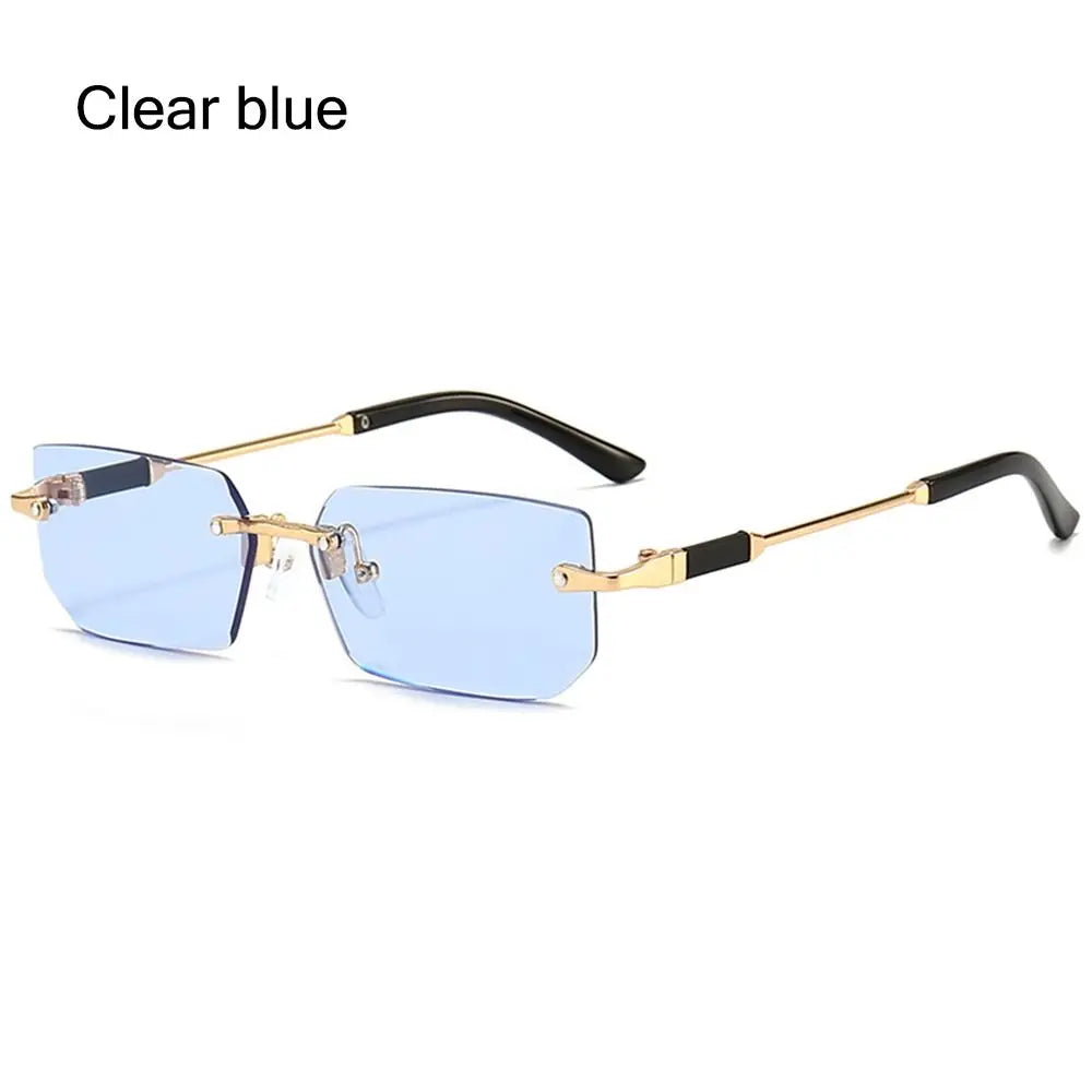 Fashionable UV400 Rimless Rectangle Sunglasses - Y2K Frameless Shades for Everyone!