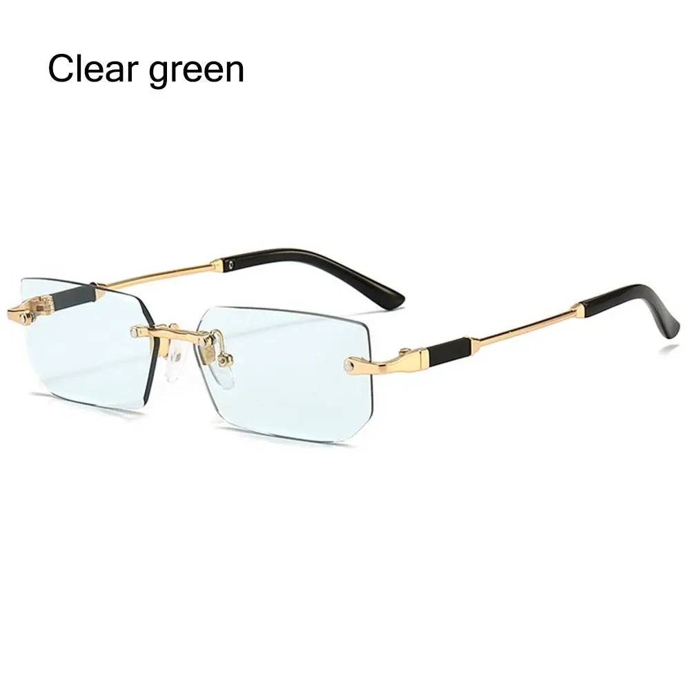 Fashionable UV400 Rimless Rectangle Sunglasses - Y2K Frameless Shades for Everyone!