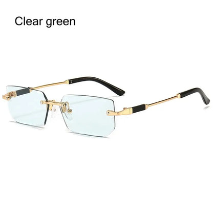 Fashionable UV400 Rimless Rectangle Sunglasses - Y2K Frameless Shades for Everyone!