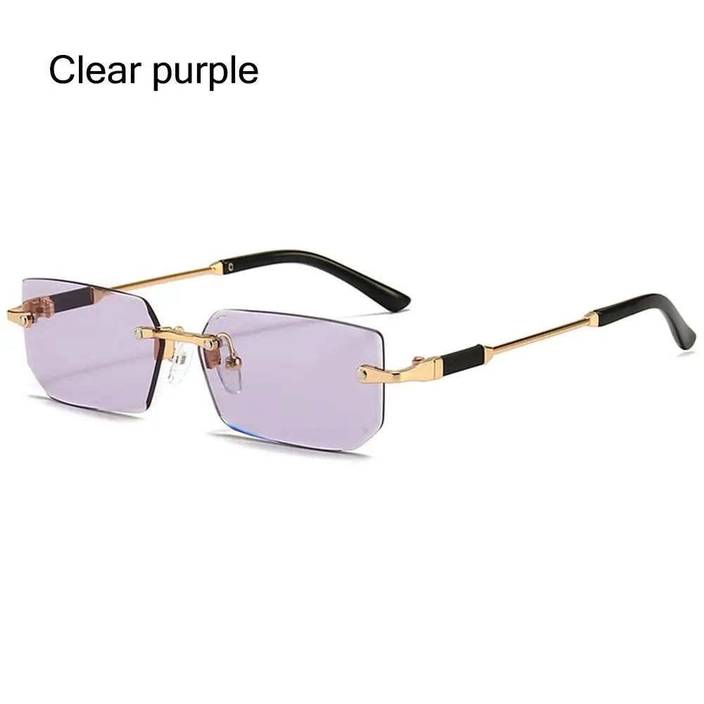 Fashionable UV400 Rimless Rectangle Sunglasses - Y2K Frameless Shades for Everyone!